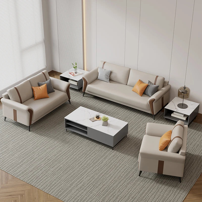 Be Greeted with Modern Design High-end Office Furniture Sofa Set 1+1+3 Office Furniture Sofa