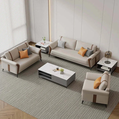 Be Greeted with Modern Design High-end Office Furniture Sofa Set 1+1+3 Office Furniture Sofa