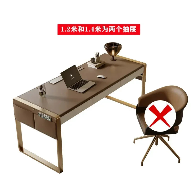 Office Desks And Workstations Study Table Simple Saddle Leather Desk Italian Minimalism Room Desks Computer Desk Room Offices