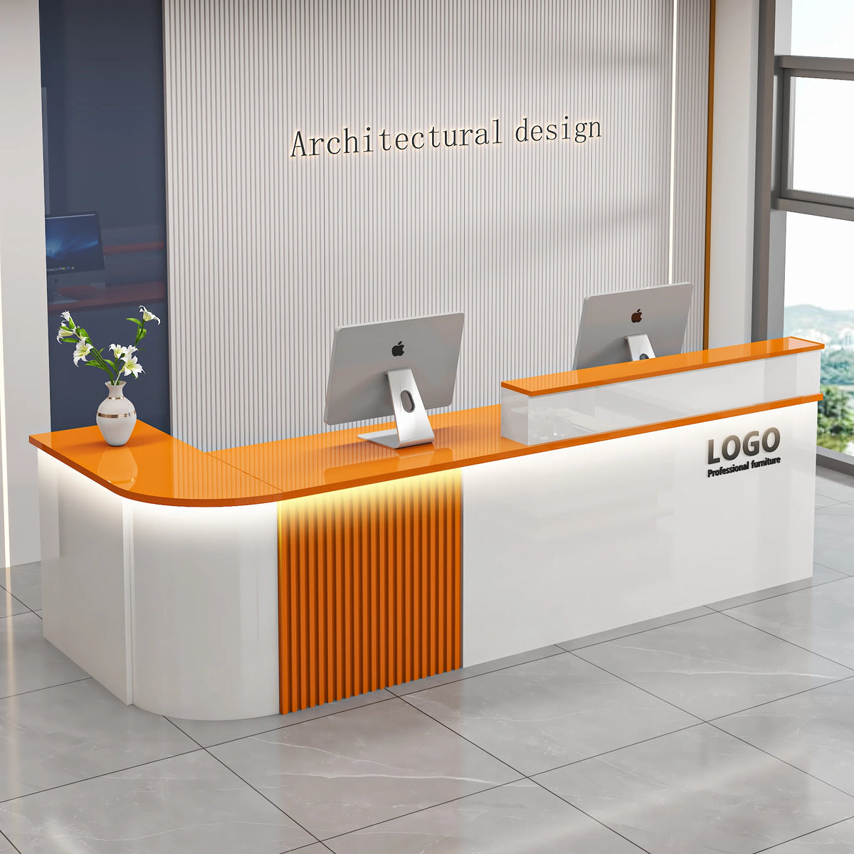 Professional Office Bar Counter Custom Simple Luxury Design Reception Desk Beauty Salon Bancone Bar Lusso Commercial Furniture