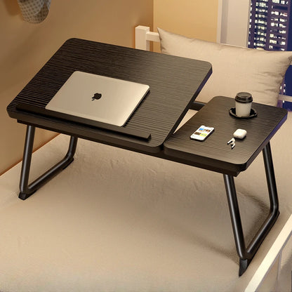 Work/Study in Bed Comfortably  Adjustable &amp; Foldable Lap Desk with Cup Holder, Ventilated Design Prevents Overheating.