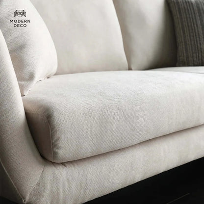 Furniture White Living Room 2 Seater Modern Nordic Scandinavian Upholstery Small Comfy High Quality