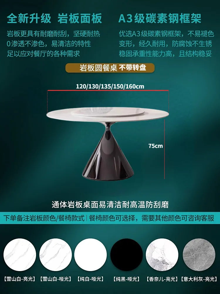 Round Restaurant Dining Table Modern Decoration Fashion Interior Dining Table Minimalist Mesas De Jantar Lounge Suite Furniture