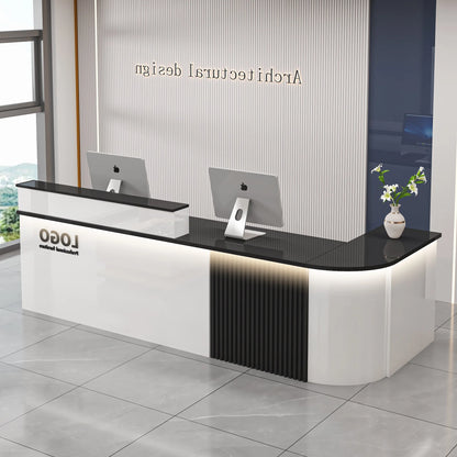 Professional Office Bar Counter Custom Simple Luxury Design Reception Desk Beauty Salon Bancone Bar Lusso Commercial Furniture