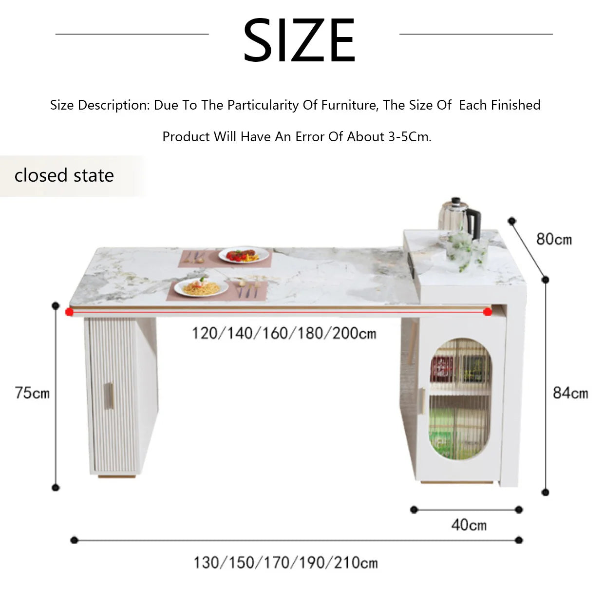 Rock Plate Dining Table Integrated Extendable Home Modern Light Luxury Dining Table With Storage Cabinet