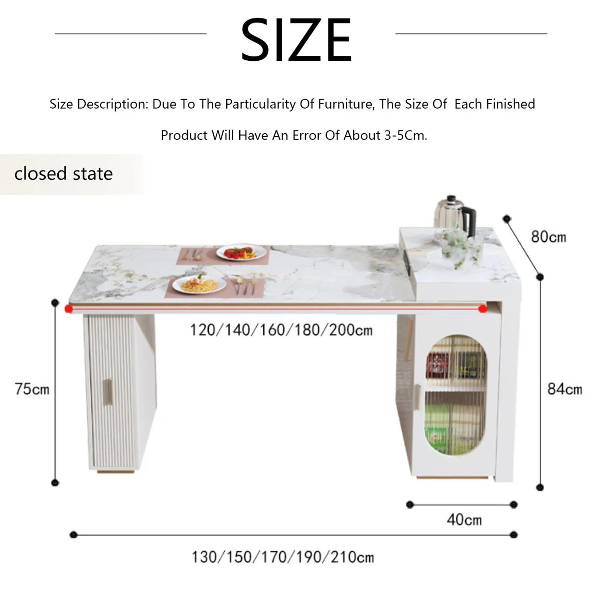 Rock Plate Dining Table Integrated Extendable Home Modern Light Luxury Dining Table With Storage Cabinet