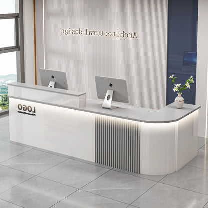 Professional Office Bar Counter Custom Simple Luxury Design Reception Desk Beauty Salon Bancone Bar Lusso Commercial Furniture