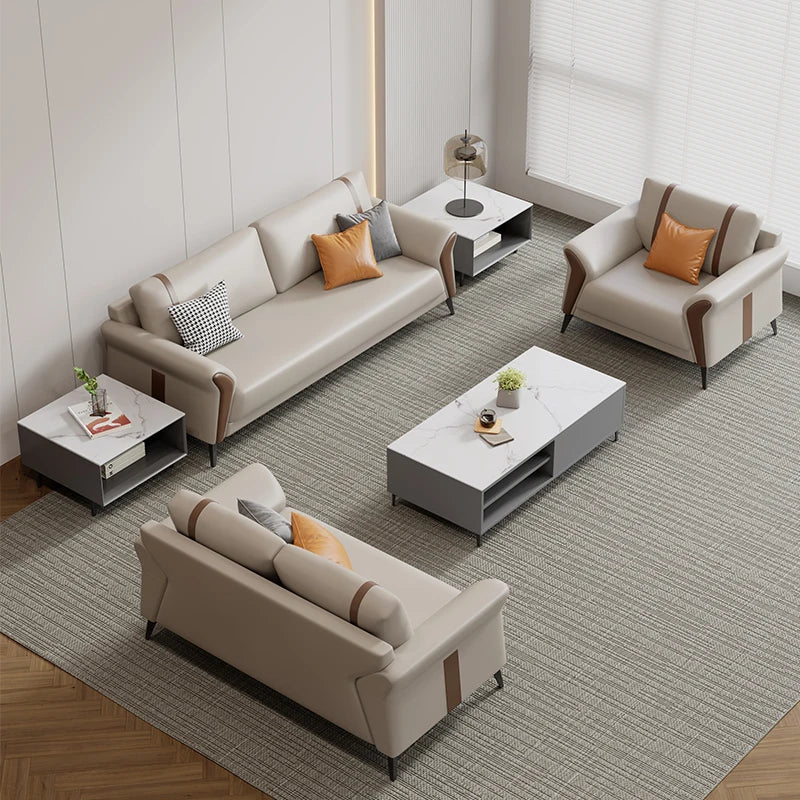 Be Greeted with Modern Design High-end Office Furniture Sofa Set 1+1+3 Office Furniture Sofa