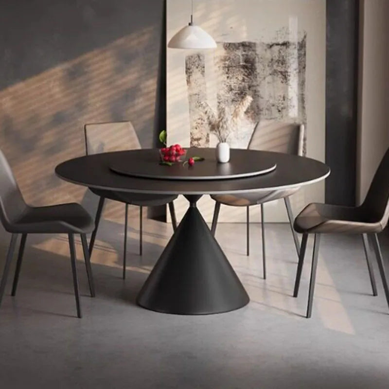 Round Restaurant Dining Table Modern Decoration Fashion Interior Dining Table Minimalist Mesas De Jantar Lounge Suite Furniture